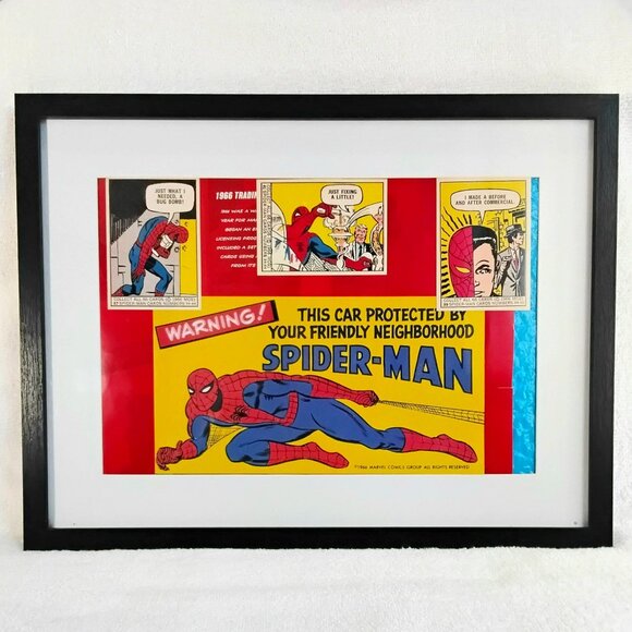 2 for 1 12"×16" Full Frame Spider-Man Wall Decor Authentic Spider-Man Cards!! - Picture 1 of 2